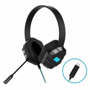 Japan Partnership 29 DropTech USB B2 Headset with Volume Adjuster and Microphone - Black 1