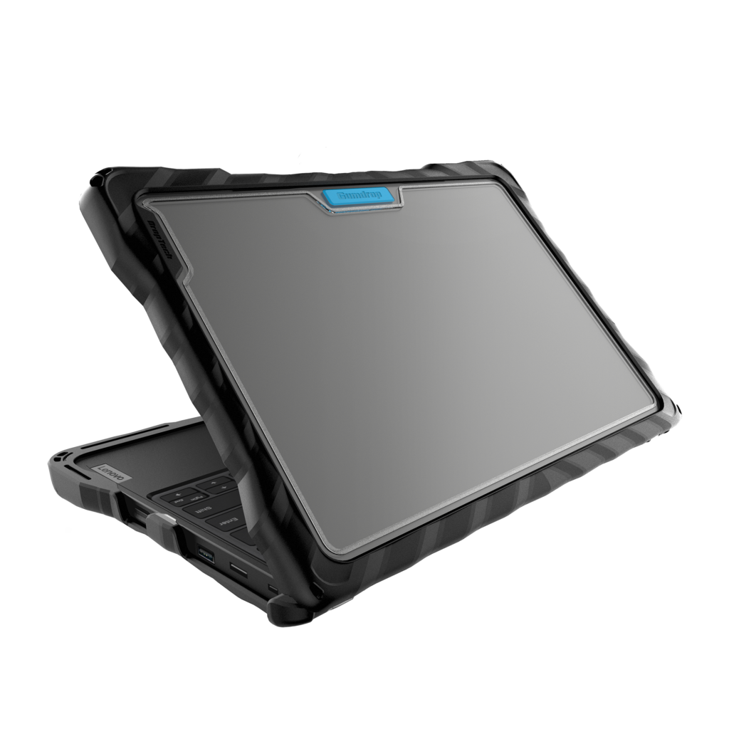 DropTech™ for Lenovo 100e/100w Chromebook 3rd Gen (Clamshell) - Black -Back - Hero