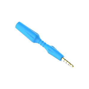 DropTech™ 3.5mm Flexi-Tip- the durable, flexible headset adapter - Blue